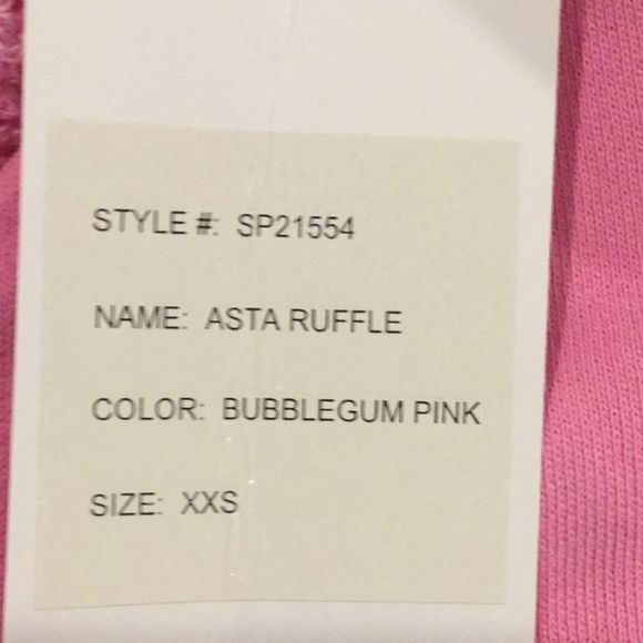 NWT, REVOLVE Generation Love, Astra Ruffle Sweatpants in Pink -Fits XS/S - Picture 3 of 4